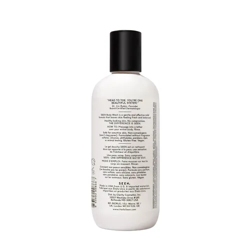 Vista 3 de SEEN Gel de Baño, Sin Fragancia - Gel de Baño No Comedogénico y No Irritante - Desarrollado por Dermatólogos - Seguro para Pieles Sensibles