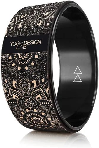Vista 2 de YOGA DESIGN LAB THE YOGA WHEEL Rueda de ejercicio ecológica impresa extra fuerte, acolchada, diseñada en Bali Mejora tus posturas y estira más