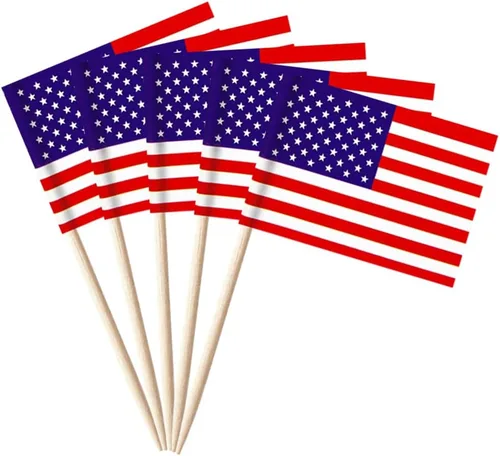 Vista 34 de stidsds 100 banderas de Antigua y Barbuda con palillos de dientes de Antigua y Barbuda, mini adornos pequeños para cupcakes de Antigua y Barbuda