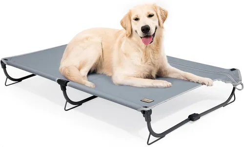 Vista 16 de CANINE CANYON Catre antideslizante mejorado, cama elevada grande para perros, catre plegable portátil para exteriores, para campamento/hogar, a