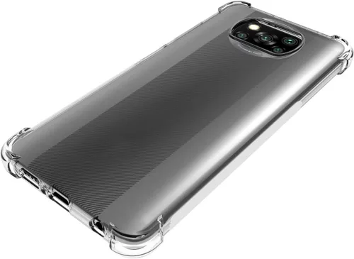 Vista 5 de USTIYA Caso para xiaomi poco X3 / Poco X3 Pro/Poco X3 NFC claro protector TPU cuatro esquinas cubierta transparente suave funda