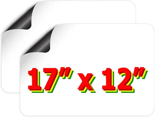 Vista 9 de GEEKBEAR Imanes blancos para automóvil, paquete de 2 (12 x 4 pulgadas)