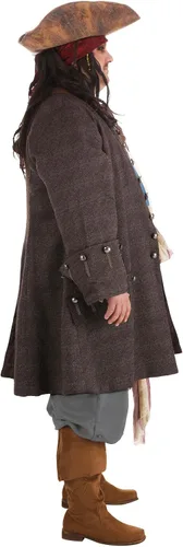 Vista 9 de Disfraz auténtico de Captain Jack Sparrow para hombre de talla grande