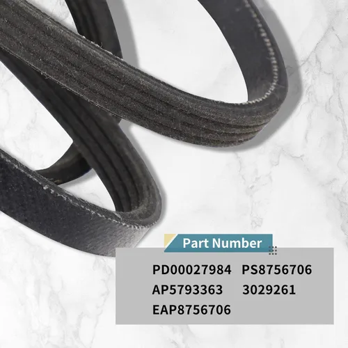 Vista 3 de WE03X10016 - Rodillo de secadora de 4 piezas con cinturón de secadora WE12M37, compatible con secadora GE, reemplaza WE12M39 PS8756654 3029269 - La