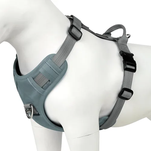 Vista 12 de Plutus Pet Arnés sin tirones para perro, arnés reflectante ajustable con asa, a prueba de escapes, acolchado suave para perros pequeños, medianos