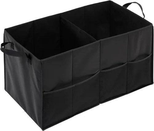 Vista 6 de Honey-Can-Do SFT-01166 Cofre de almacenamiento suave, Organizador de maletero de auto plegable negro