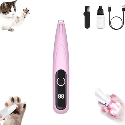 Vista 13 de Yilia Recortadora de microprecisión mejorada para mascotas, multifuncional, para aseo con luz LED, de bajo ruido, impermeable, recargable