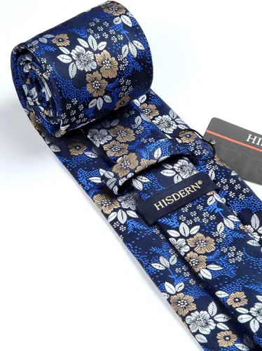 Vista 65 de Corbatas florales tejidas clásicas para hombre, corbata cuadrada de bolsillo, corbatas formales para hombres, boda con pañuelo