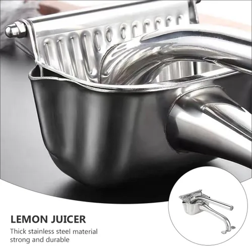 Vista 9 de Stainless Steel Manual Fruit Juicer Lemon Squeezer Hand Press Citrus Juicer 304 Food-grade Metal Household Kitchen Tool for Fresh Juice Extraction