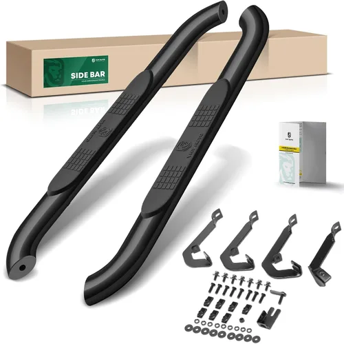 Vista 17 de YHTAUTO Estribos de 5 pulgadas para Chevy y GMC, cabina estándar/cabina