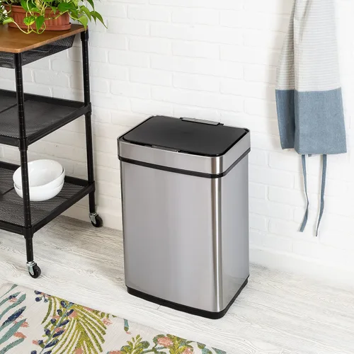 Vista 2 de Honey-Can-Do Bote de basura con sensor SS 50L TRS-08414 Plata