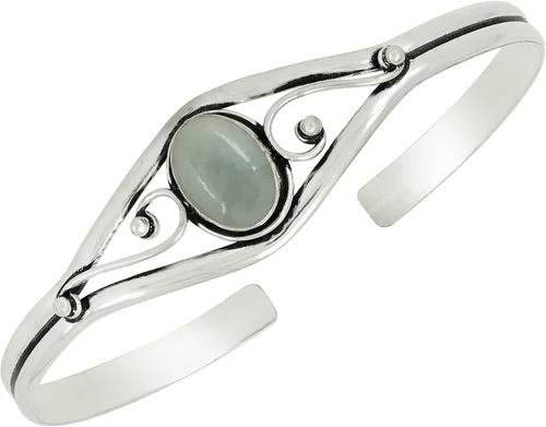 Vista 10 de Natural Gemstone Cuff Bangle Bracelets for Women Amatista