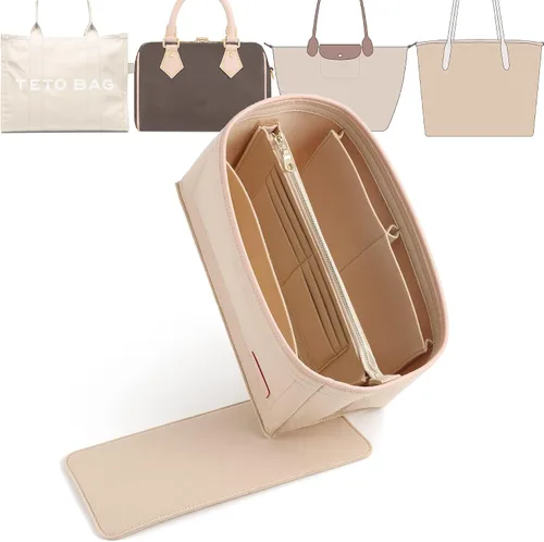 Vista 19 de Doxo Organizador de fieltro para bolso LV Speedy 20, Alma BB, Noe, Beige