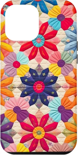 Vista 26 de Quilting Flower Blooms Quilt Pattern Case for iPhone 17