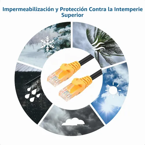 Vista 3 de Cable Matters Cable Ethernet Cat 6A de cobre puro de 10Gbps 24AWG para exteriores, 100 pies