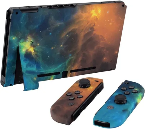Vista 4 de eXtremeRate - Placa trasera para Nintendo Switch Console NS Joycon con carcasa de mando de mano con botones de juego completo carcasa de repuesto