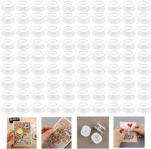 Vista 14 de BAOFALI Juego de 150 piezas de mini acción tambaleantes, resortes autoadhesivos, pequeños movers de Wobblers para hacer tarjetas, manualidades