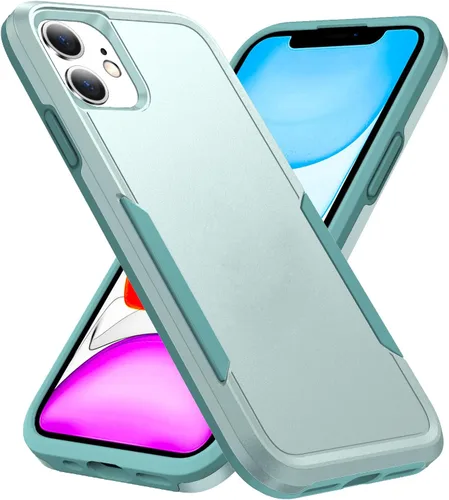 Vista 13 de Funda compatible con iPhone 11, protección resistente, a prueba de golpes, a prueba de caídas, a prueba de polvo, antiarañazos, para 11, color negro
