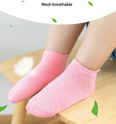Vista 7 de Calcetines de tobillo antideslizantes para bebés con agarres antideslizantes para niños y niñas pequeños