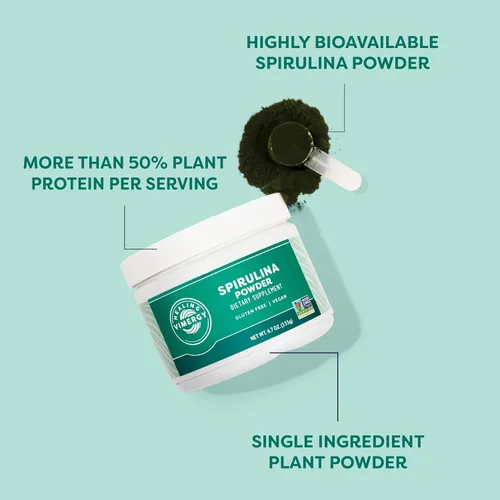 Vista 3 de Vimergy Polvo de espirulina - Proteína vegetal concentrada que apoya la salud inmunológica y la función cardiovascular - Vegano, Kosher, sin gluten