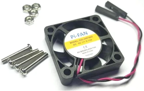 Vista 3 de Easycargo Ventilador Raspberry Pi de 1.181 x 1.181 x 0.276 in, ventilador de refrigeración Raspberry Pi sin escobillas 3.3 V 5 V CC Ventilador
