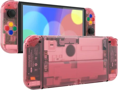 Vista 19 de eXtremeRate DIY Full Set Shell for Nintendo Switch OLED, Replacement Console Back Plate & Kickstand, Custom NS Controller Housing with Full Set