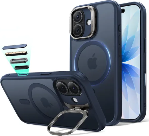 Vista 8 de ESR Funda para iPhone 13 Pro, compatible con MagSafe, protección de grado militar a prueba de golpes, soporte de anillo de cámara integrado, funda