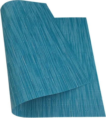 Vista 3 de WAZAIGUR Juego de 4 manteles individuales para mesa de comedor, resistentes al calor, lavables, manteles individuales de vinilo tejido, fáciles