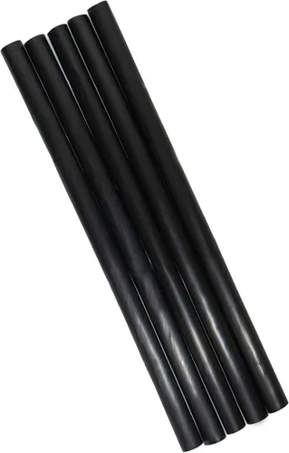 Vista 3 de Paquete de 250 pajitas de plástico sin envolver sin BPA para batidos y Boba (color negro, 8.5 x 0.50 pulgadas)