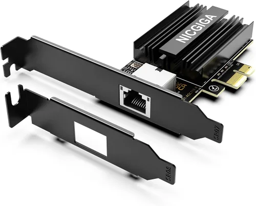 Vista 7 de NICGIGA Adaptador de Red PCIe de 2.5G Base-T, Tarjeta de Red Gigabit PCI Express Realtek RTL8125B 2.5Gbps/1Gbps/100Mbps Convertir a Puerto LAN