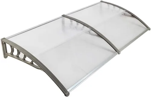 Vista 16 de 2 toldos para ventana de puerta de 40 x 32 pulgadas, cubierta de policarbonato para puerta de entrada, toldo de patio al aire libre, toldo voladizo