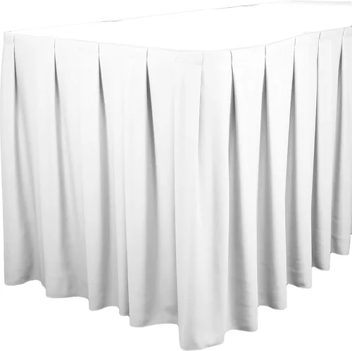 Vista 9 de TableLinensforLess Faldón de mesa de poliéster, altura de mesa (13 pies, plisado, bosque)