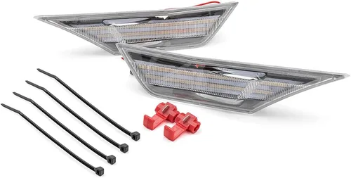 Vista 5 de Luces LED de posición laterales de 10ª generación para Honda Civic Sedan Coupe Hatchback Switchback de 2016-2021 Ámbar/Blanco Señal de giro