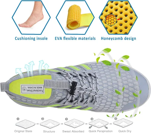 Vista 4 de Wyhan - Zapatos de agua para hombre y mujer, secado rápido, calcetines acuáticos, zapatos de buceo para playa, natación, surf, piscina, yoga