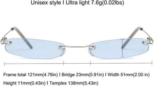 Vista 6 de Gafas de sol para mujer de moda con montura pequeña rectangular