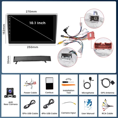 Vista 7 de [2+64G] Android 15 Estéreo de coche para Mazda CX-9 2007-2015 con CarPlay inalámbrico y Android Auto, pantalla táctil IPS de 10.1 pulgadas