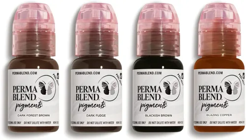 Vista 9 de Perma Blend Kit de tatuaje de cejas de luz a oscura, maquillaje permanente y tinta microblading para uso profesional, contiene tinta de tatuaje