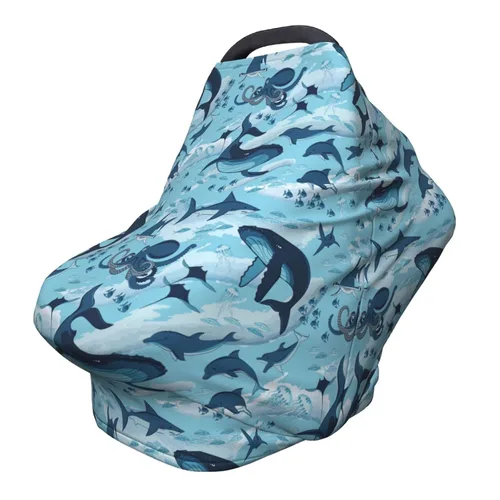Vista 11 de Funda de asiento de coche con diseño gótico de murciélago negro para bebé, fundas de asiento de coche para niñas y niños, elástica, suave Murciélago