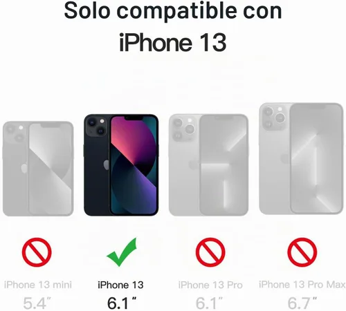 Vista 2 de JETech Funda mate para iPhone 13, color negro Protección de grado militar, parte trasera mate esmerilada, acabado antihuellas, diseño a prueba