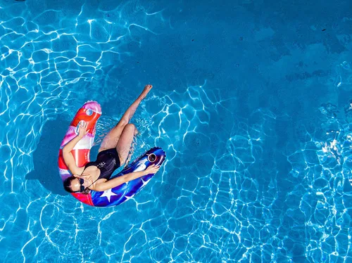 Vista 5 de PoolCandy Balsa de agua para silla de sol, varios estilos de sillas Blanco