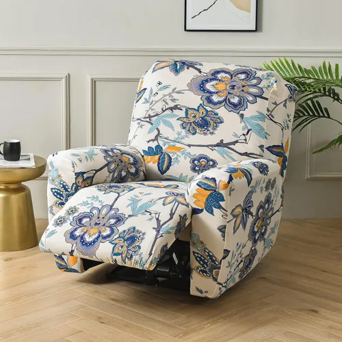 Vista 9 de Fundas para silla reclinable para silla reclinable, 4 piezas, funda para sofá reclinable con bolsillos, funda elástica antideslizante y reclinable