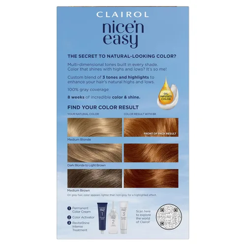Vista 74 de Clairol Nice'n Easy - Tinte permanente para el cabello, color castaño medio 5, paquete de 3 unidades 5 Marrón medio
