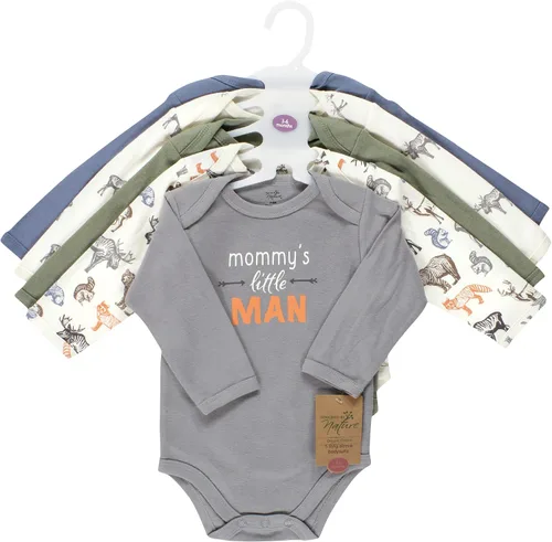 Vista 2 de Touched by Nature unisex-baby Organic Cotton Long-sleeve Bodysuits