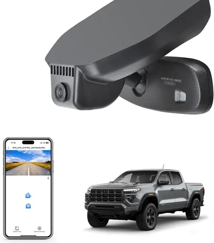 Vista 14 de Mangoal Cámara de tablero 4K para GMC Canyon 2015-2022 WD Elevation AT4 Denali (modelo A), aspecto OEM integrado, video UHD 2160P, WiFi integrado