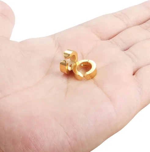 Vista 5 de Jstyle Aretes de acero inoxidable para hombre y mujer, hipoalergénicos