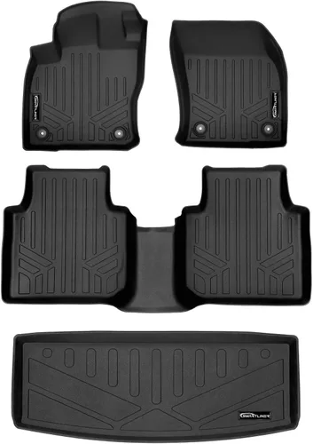 Vista 10 de SMARTLINER Juego de tapetes de piso de primera fila para Volkswagen Tiguan 2009-2017