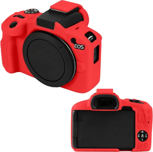 Vista 10 de Leayjeen Funda protectora de silicona compatible con cámara Canon EOSR50, carcasa protectora de silicona suave para cámara R50, con cubierta