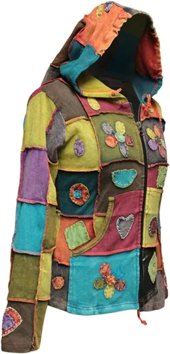 Vista 2 de Shopoholic Fashion Sudadera con capucha bordada Love Peace para mujer