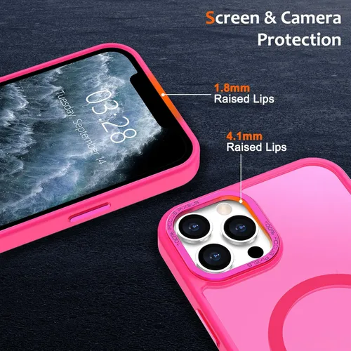 Vista 474 de Anuck - Funda magnética para iPhone 11 compatible con MagSafe, carcasa trasera mate translúcida dura, borde de TPU, delgada, resistente a impactos