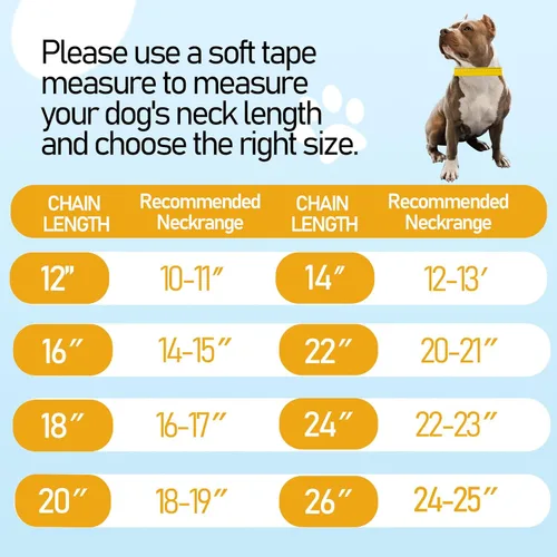 Vista 7 de BAOBOTE Collar de perro de acero inoxidable dorado de 0.59 pulgadas con cadena de eslabones cubanos resistente a prueba de mordidas, collar